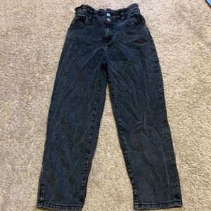 zara girls paperbag mom jeans